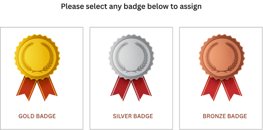 Assigning badges