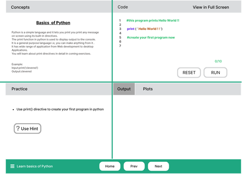 AI labs coding platform